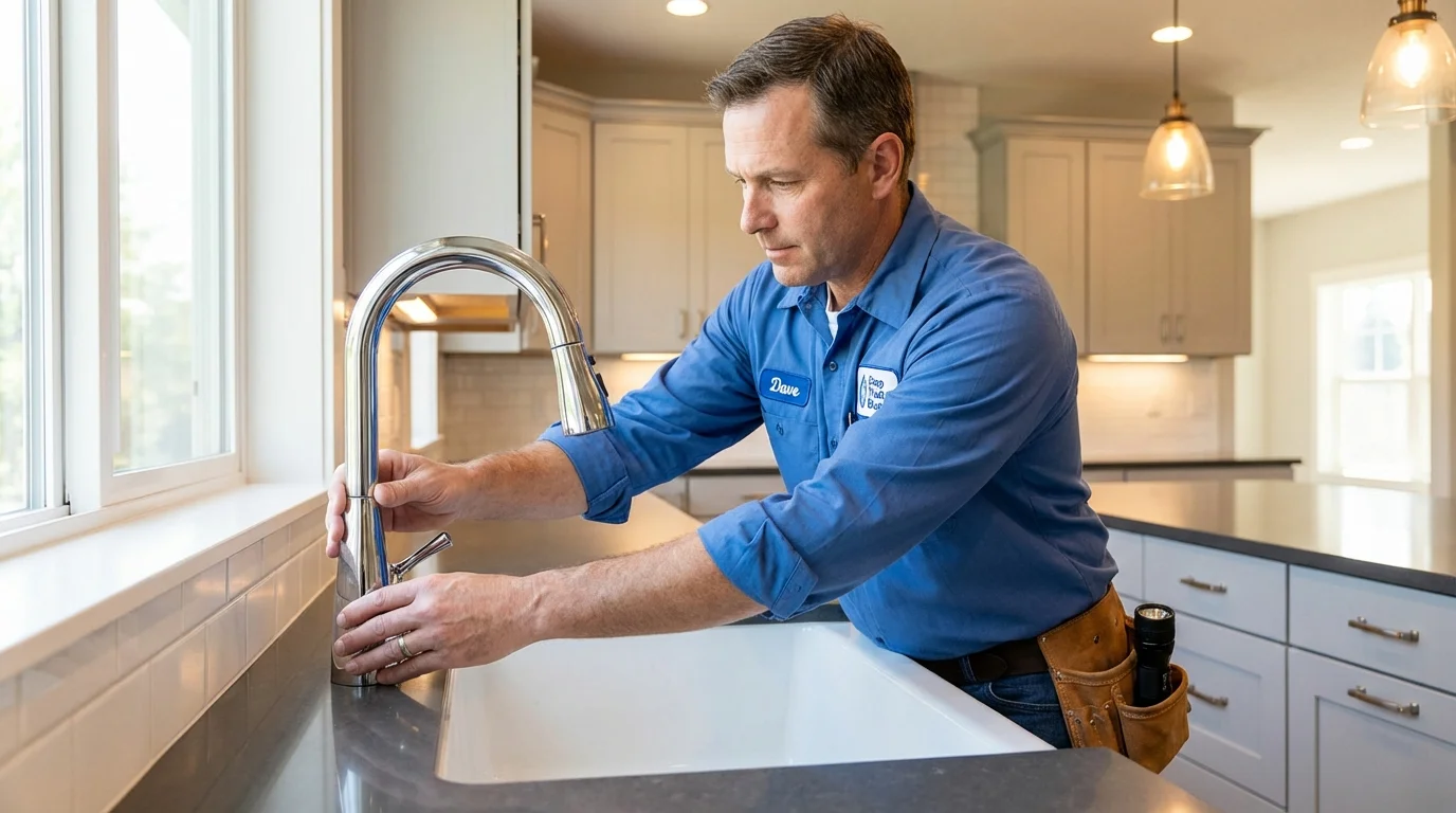 Kitchen faucet installation by Johns Plumbing LLC in Hershey